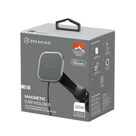  Держатель автомобильный Breaking C2, Mag•Safe Qi, 20W, MOUNTAIN SERIES (Графит) 