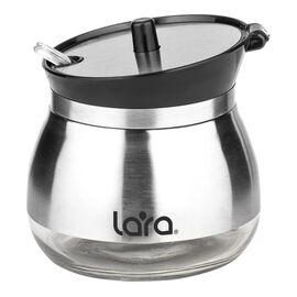  Сахарница LARA LR08-34 с дозатором 300мл, стекло, сталь Black 