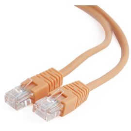  Патч-корд UTP5e, 1 м, литой, многожильный, биметалл CCA, 26AWG, PVC, оранжевый CABLEXPERT PP12-1M/O 