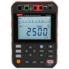  Измеритель сопротивления изоляции UNI-T UT512E напряжение до 2,5 кВ, сопротивление до 2,5 ТОм, память на 999 значений, CAT IV 600 В 