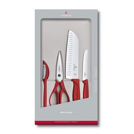  Набор ножей кухон. Victorinox Swiss Classic Kitchen (6.7131.4G) компл.:4шт красный подар.коробка 